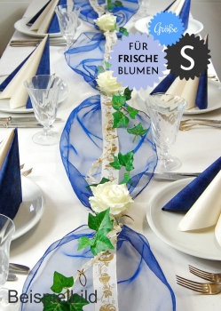 Fibula[Style]® Komplettset "Belive marine" für Frischblumen Größe S